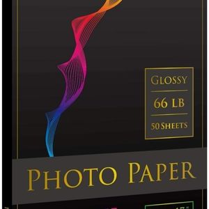 A-SUB Premium Photo Paper High Glossy 8.5x11 Inch 66lb for Inkjet Printers 50 Sh